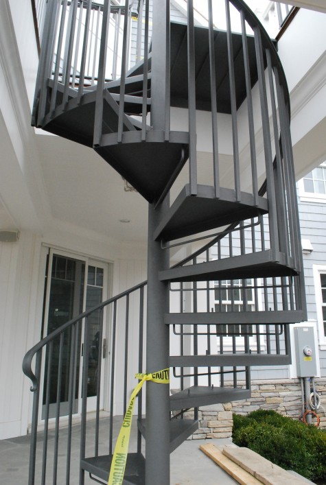 exterior spiral staircase
