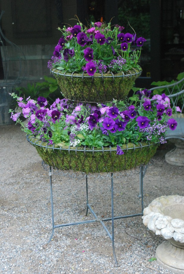 two-tiered plant stand