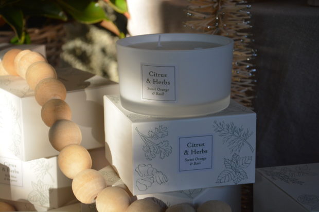 citrus and herbs scented candles